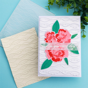 Flower Snowman Bump Embossing Template 3D Texture DIY Embossing Print Clip Bump Board DIY Scrapbook