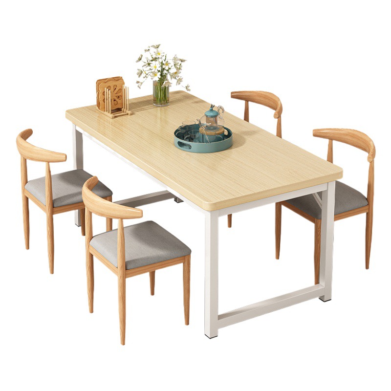 Mesa de comedor simple hogar pequeño apartamento moderno mesa de comedor simple sala de alquiler mesa de comedor rectangular mesa de comedor y silla combinación