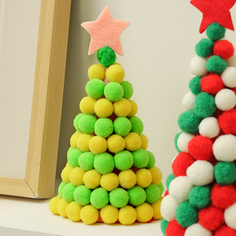 Mini árbol de Navidad bricolaje torsión bolsa de material hecho a mano decoración de mesa regalo pequeño para el hogar decoración de Navidad