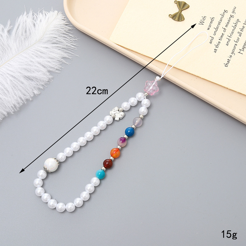 Nuevo color caramelo Oso de dibujos animados Cadena de teléfono móvil DIY caja del teléfono cordón cuadrado