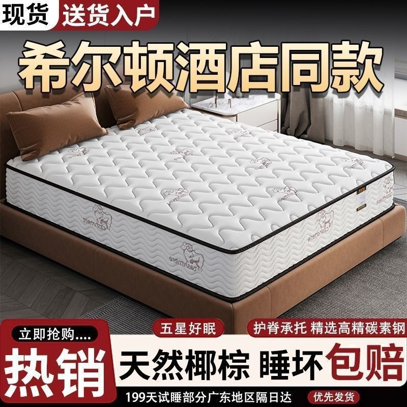 床垫弹簧20cm软垫乳胶1.8米1.5m家用软硬两用椰棕硬垫床垫|undefined