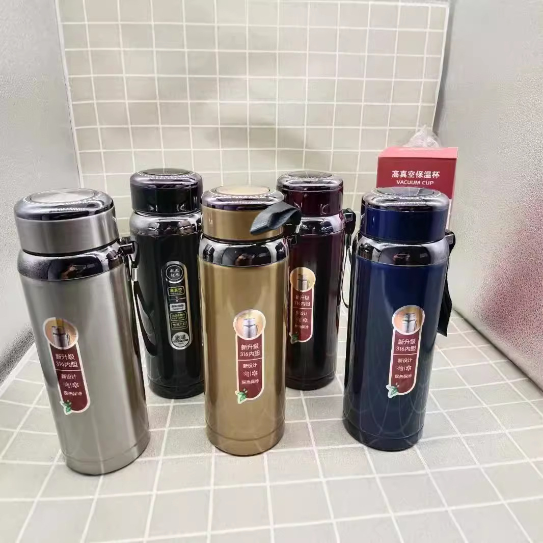 Sunlong 316 taza de acero inoxidable con cuerda de elevación de alta capacidad de montaña tetera de viaje tetera de agua de negocios tetera de cabina