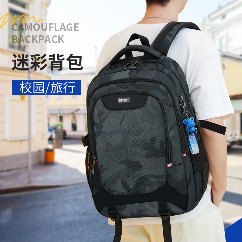 2024 nuevos estudiantes de primaria y secundaria mochila escolar de estudiantes de secundaria chicos de alta capacidad mochila espinal para hombres