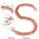 Rose gold 6.0 wire 6-sided aluminum grinding +696 with hook buckle 140cm