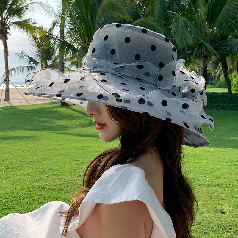 Femmes Style Simple Style Classique Fleur Impression Avant-toit Plat Chapeau De Soleil display picture 1