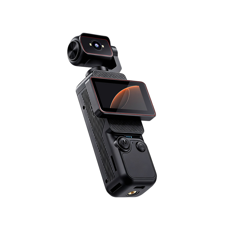 DV11 Pocket Action Camera 4K HD Camcorder with Rotating Screen, Selfie Vlog Portable Camera