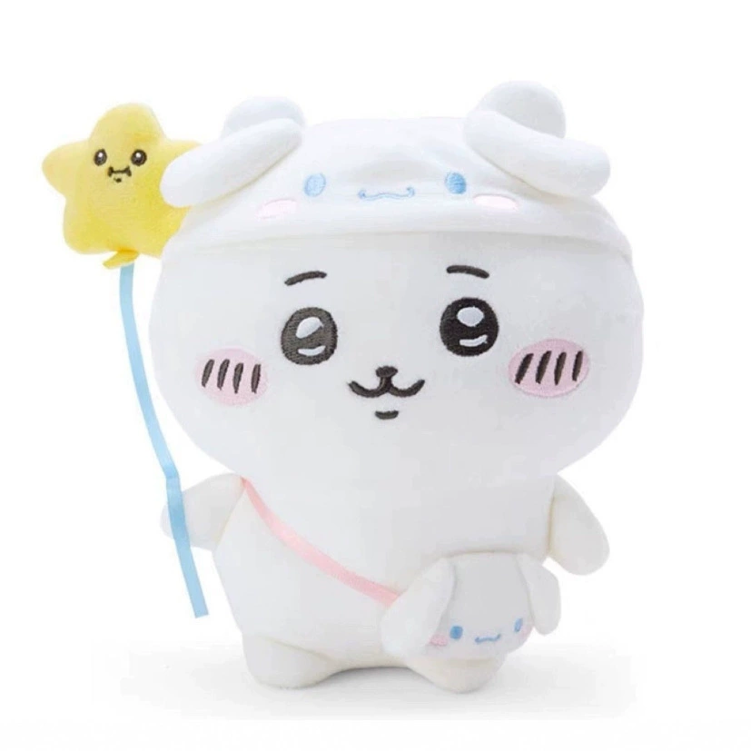 Плюшевая подвеска (Chiikawa x Sanrio) — персонаж, милый брелок, размеры 10 см и 20 см