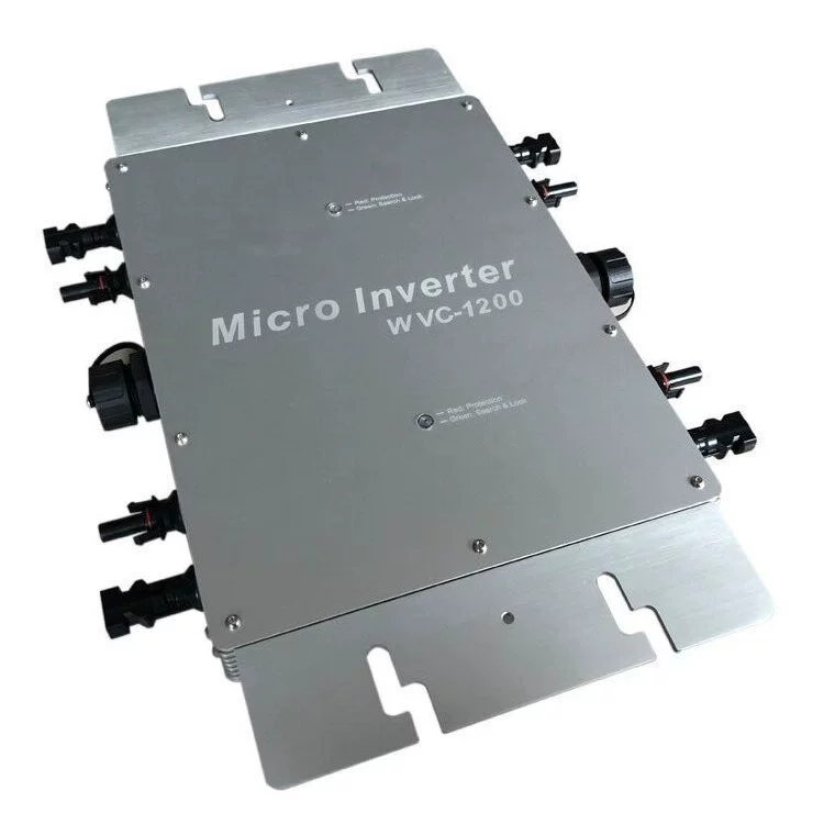 Солнечный фотоэлектрический инвертор, подключенный к сети, четырехканальный двухгрупповой MPPT отслеживание IP65 Водонепроницаемый WVC-1200W