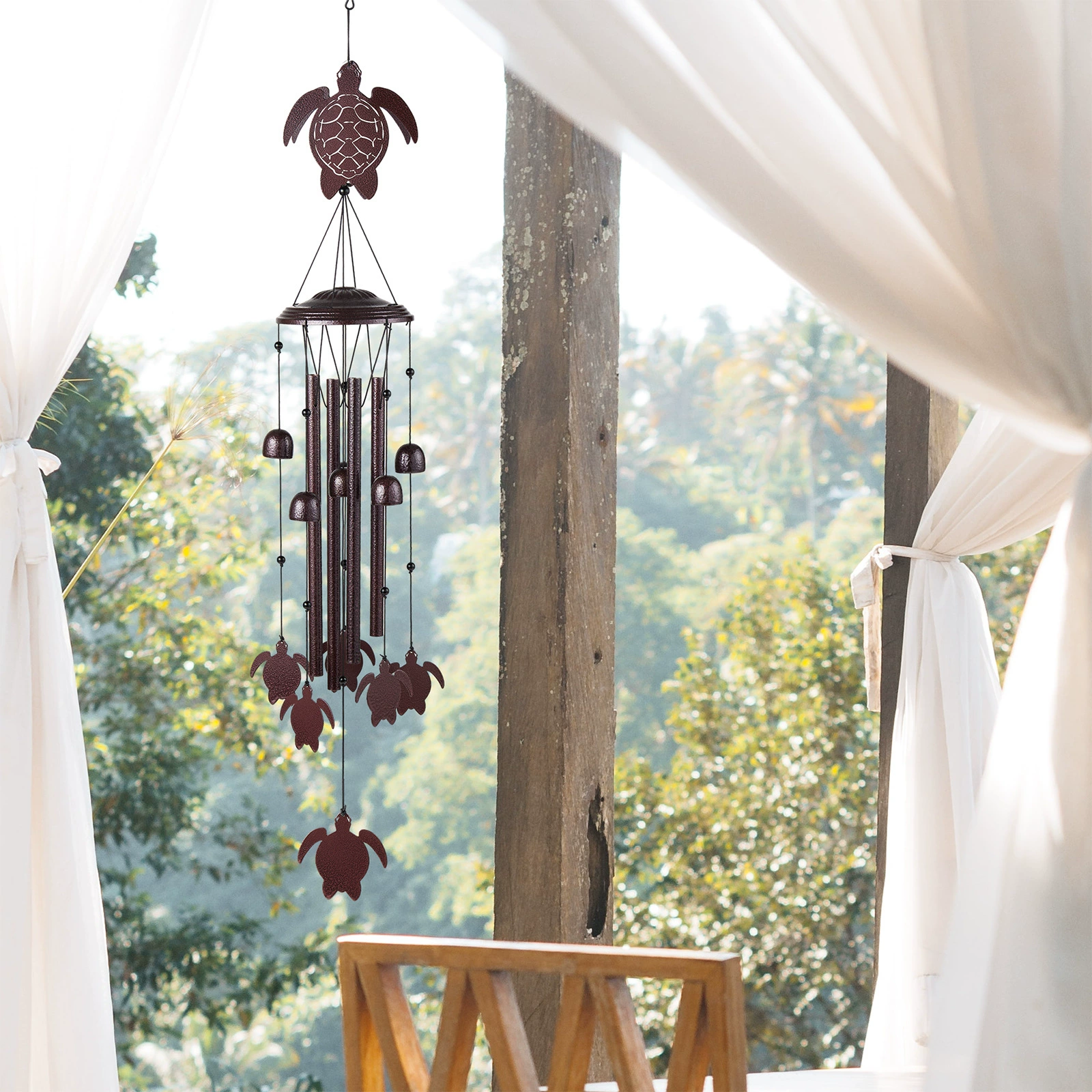 Металлическая алюминиевая трубка колокольчик домашний балкон Творческий колокольчик кулон открытый Amazon новые производители оптом