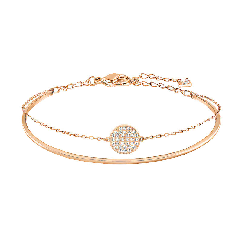 Shijiagao version two-in-one double-layer racket bracelet women rose gold element crystal bracelet women manufacturers on behalf of the hair