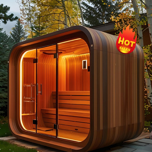 Manufacturers Supply 6 People Steam Sauna Room Outdoor Traditional Sauna Room Panoramic Glass Window Hot Selling Products