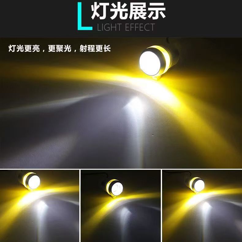 Motocicleta LED Angel Eye faro a prueba de agua foco externo 12v60v lámpara u3 cañón láser image 4