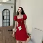 波点法式显瘦春夏连衣裙