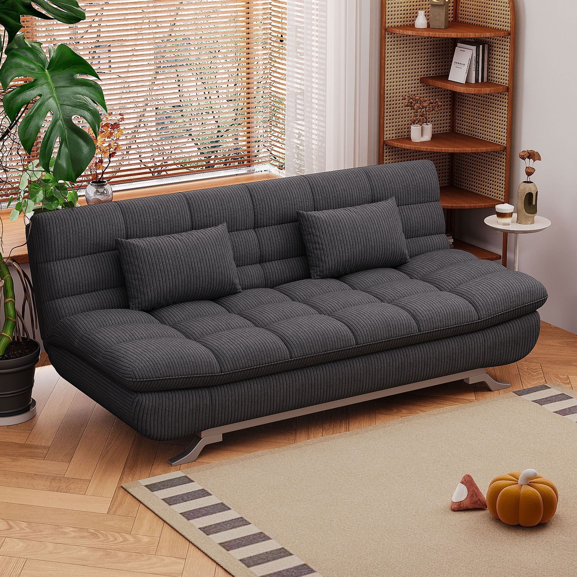 Lazy Sofa Bed, Reclining Folding Sofa, Small Apartment Living Room, Modern Rental, Foldable Double Sofa Bed