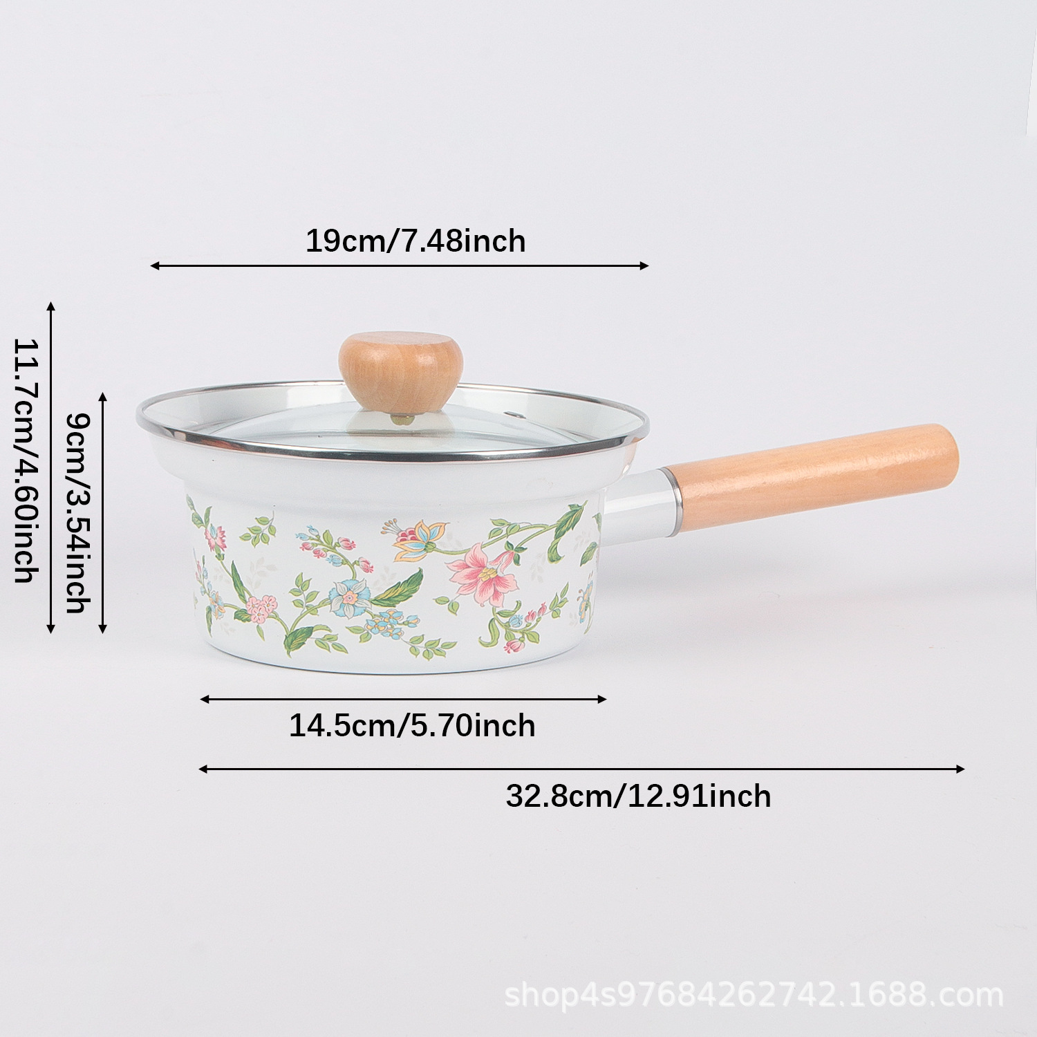흰색 넘침 방지 아로마 냄비 - 20cm