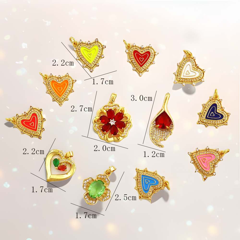 3g Weight Pendant Jewelry Making Type DIY Jewelry Accessories Classification 1 Piece Quantity Copper Material Heart Shape Pattern All Seasons Season Plating Design Vintage Style, Classic Style Style 1 Piece Copper Heart Shape Pendant 5
