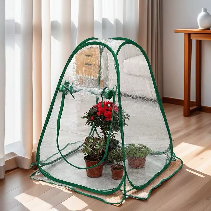 접이식 휴대용 홈 원예 온실 온실 즙이 많은 꽃 단열 창고 비 미니 단열 커버