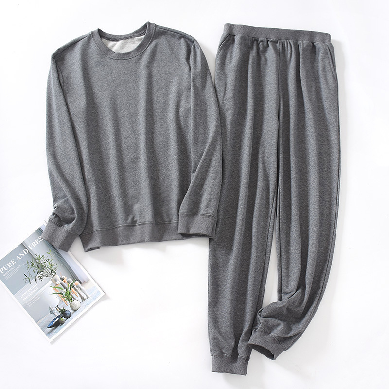 Men's Spring and Summer Terry Cotton Sweatshirt and Sweatpants, Simple and Casual, Can Be Worn Outside, Men's Two-Piece Set That Can Be Worn Outside Men's Spring and Summer Terry Cotton Sweatshirt and Sweatpants, Simple and Casual, Can Be Worn Outside, Men's Two-Piece Set That Can Be Worn Outside
