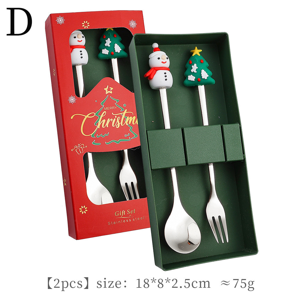 Cucharas nórdicas INS navideñas – cucharas doradas de postre o café de acero inoxidable