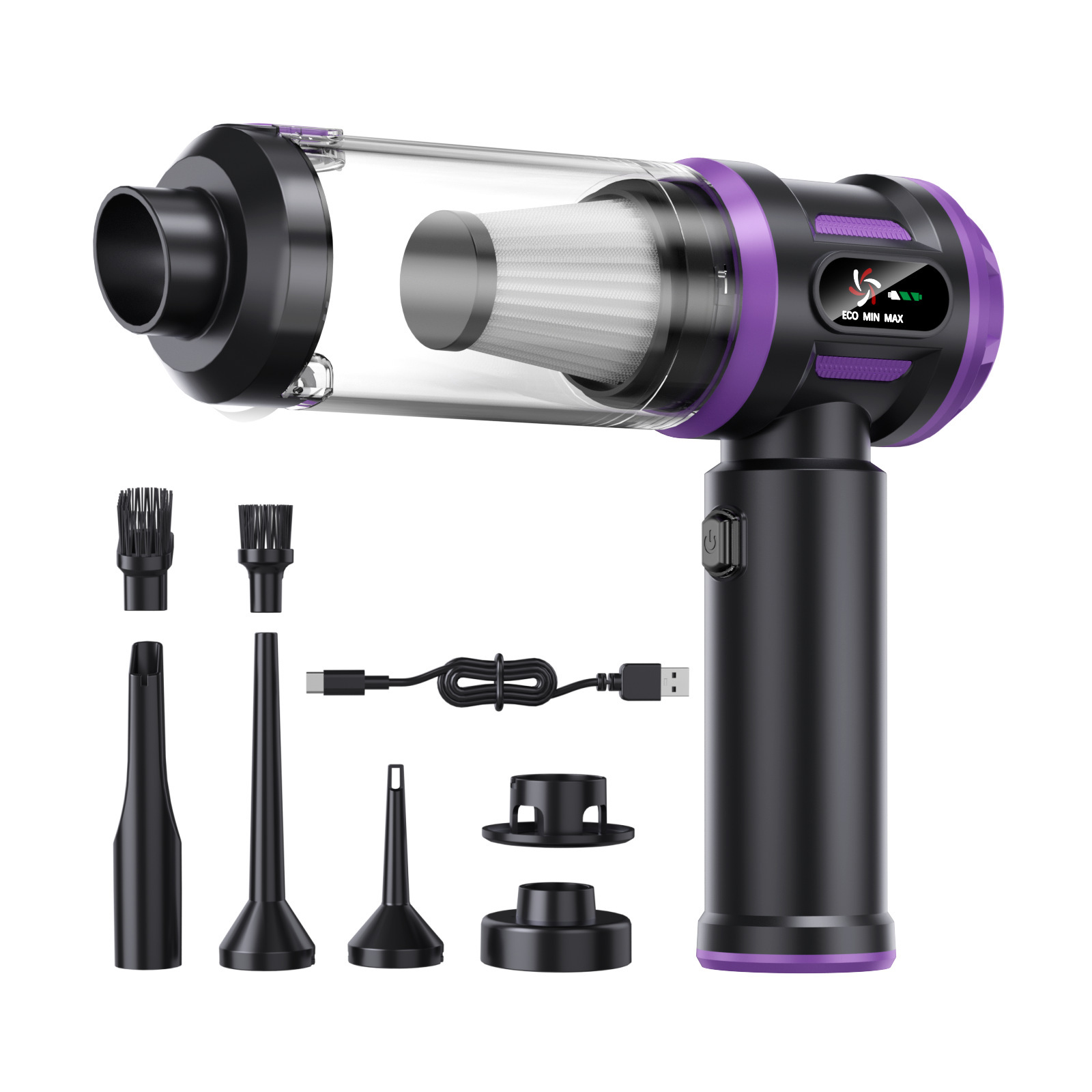 Car Brushless Vacuum Cleaner Super Powerful Suction Car Dedicated Wireless Handheld Portable Vacuum Cleaner Suction and Blowing Integrated