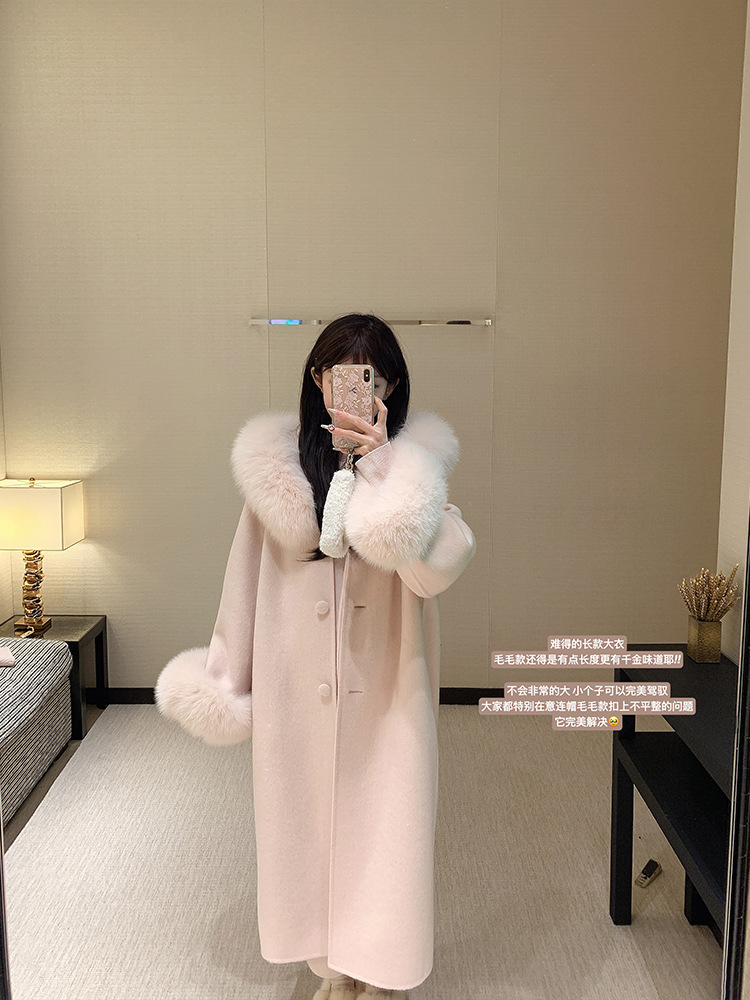 Demi-season double-sided cashmere woolen jacket