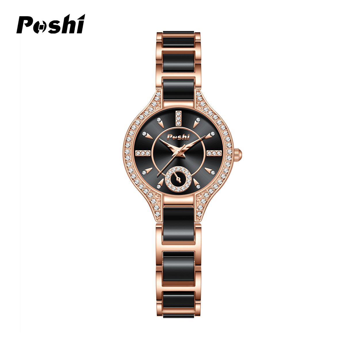 Reloj de mujer de lujo ligero retro de temperamento de reloj de la marca POSHI