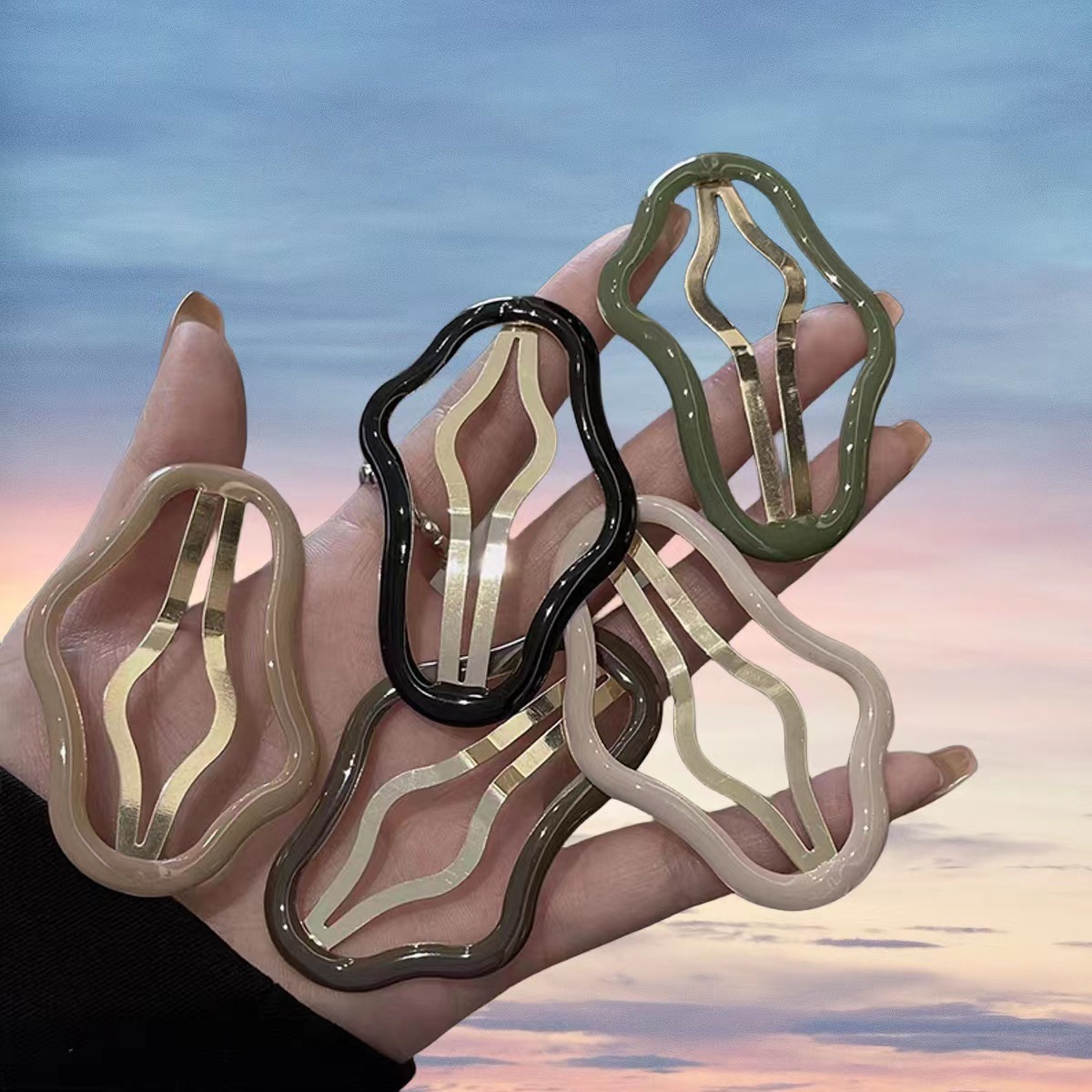 雲朵髮夾兒童碎發劉海一字側邊夾髮夾子前額頭飾發卡子女韓版