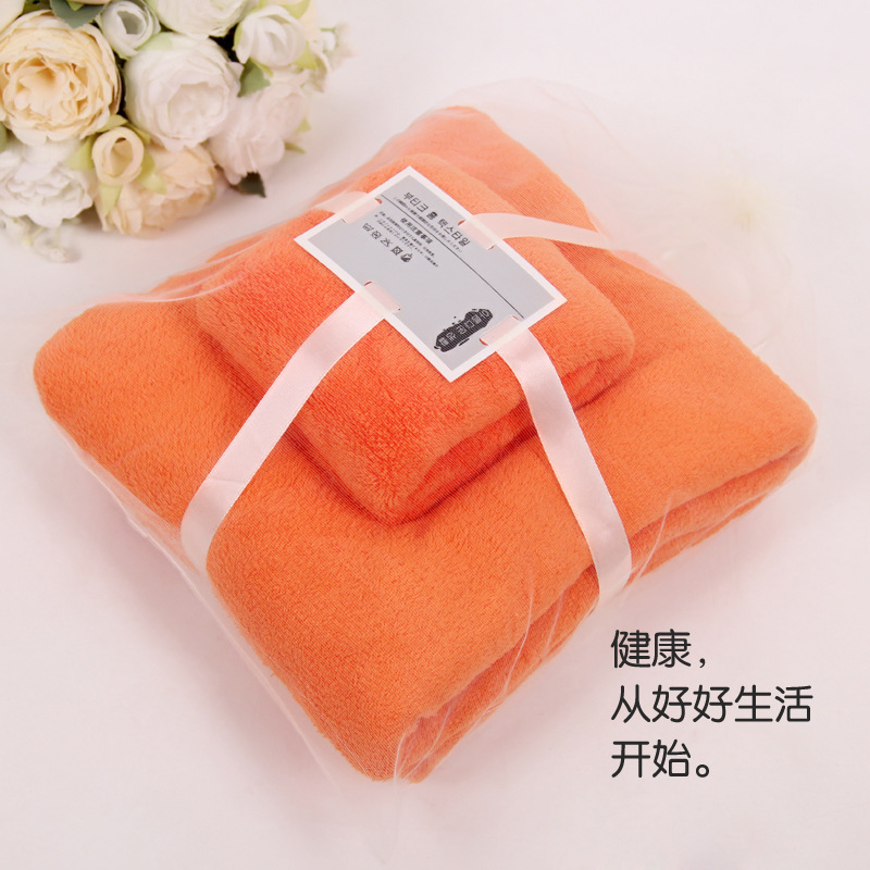 Coral Velvet Towel Bath Towel Mother-In-Law Combination Set Gift Cheap Return Gift Absorbent Wedding Live Broadcast Hand-Made Gift Wholesale