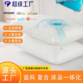 拉链式天丝夹棉酒店宾馆隔离三防枕套防水防头油防污枕芯保护套