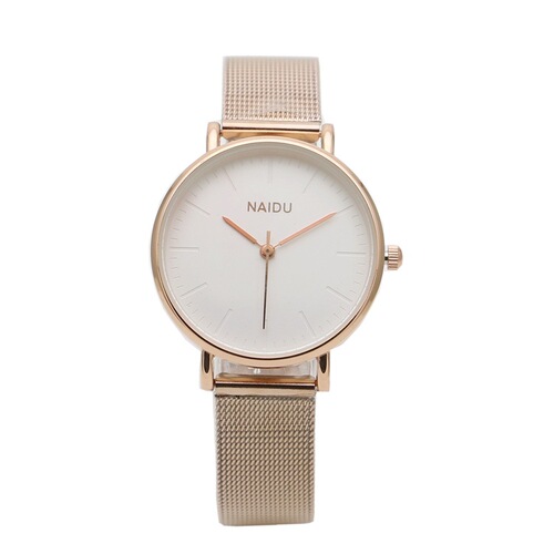 Simple invisible scale mesh belt gold fashion girls watch forest quartz watch ladies trendy watch Japanese and Korean internet celebrity