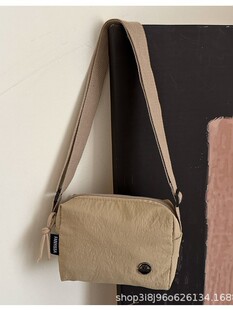 Shoulder bag, solid color Japanese one-shoulder bag, sports belt bag, chest bag