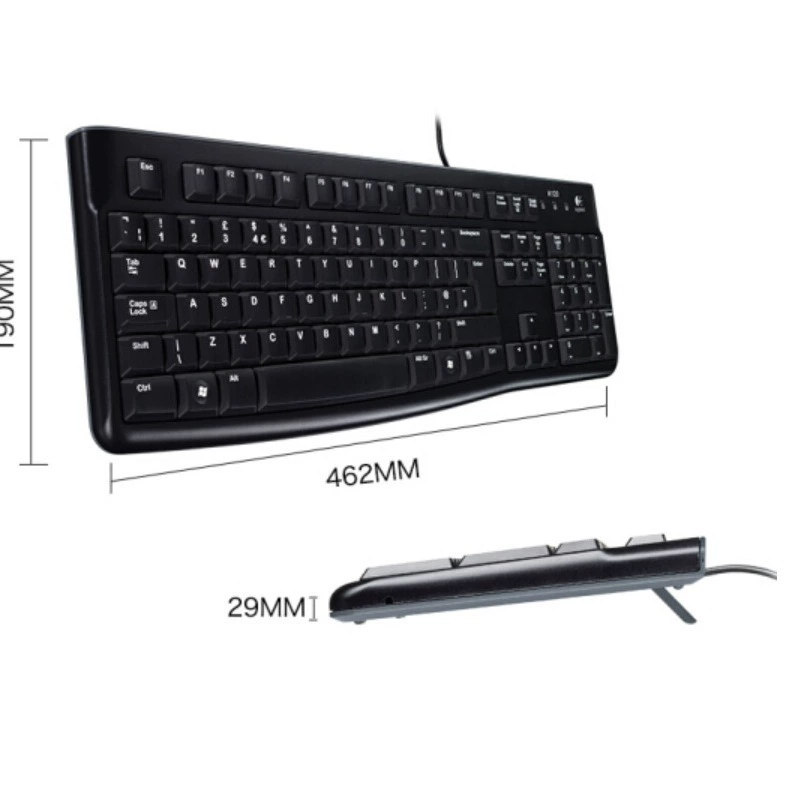 罗技 (Logitech) K120 wired USB keyboard home office office splattered full size