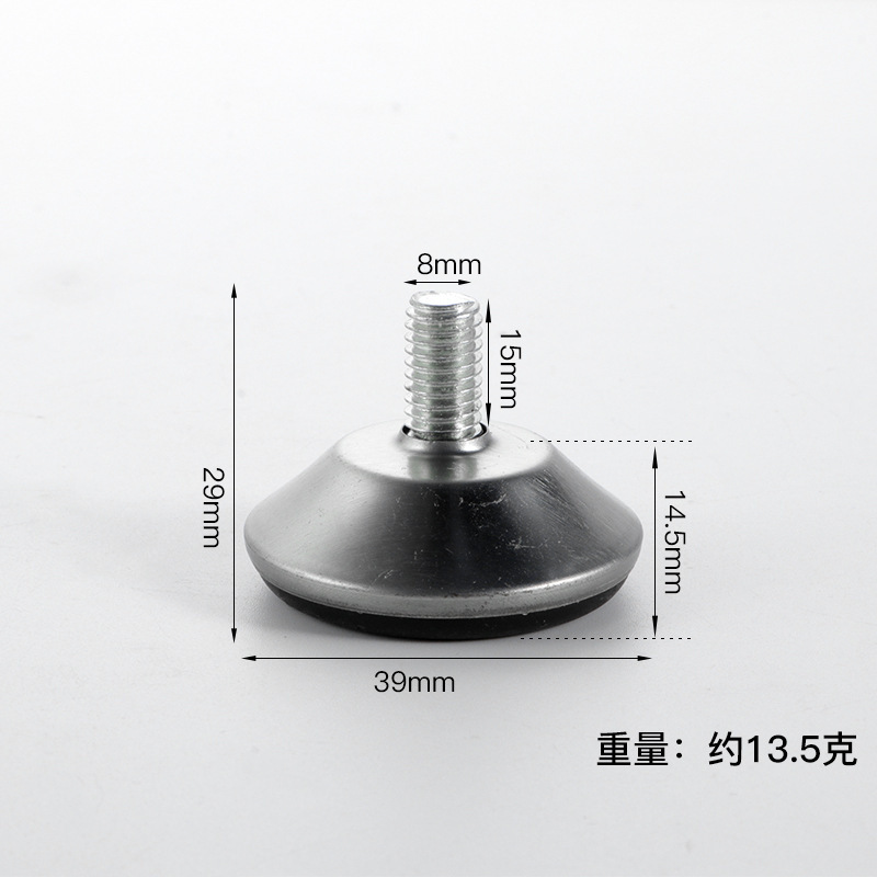M8可调脚垫黑底桌椅调节脚螺杆垫脚M6M10家具五金调整脚可调脚垫|undefined