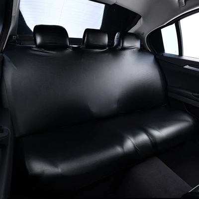 Pu Car Seat Cushion Cover, Universal seat cover - black-three-seat-one-piece-cover-for-the-back-row-elasticone-size-fits-all