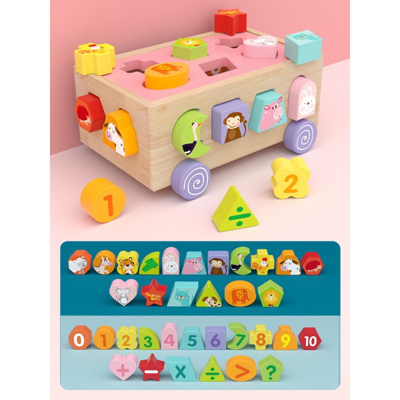 Bloques de construcción para bebés juguetes 0-1-2 años 3 bebés niños y niñas energía cerebro madera ensamblada educación de la primera infancia