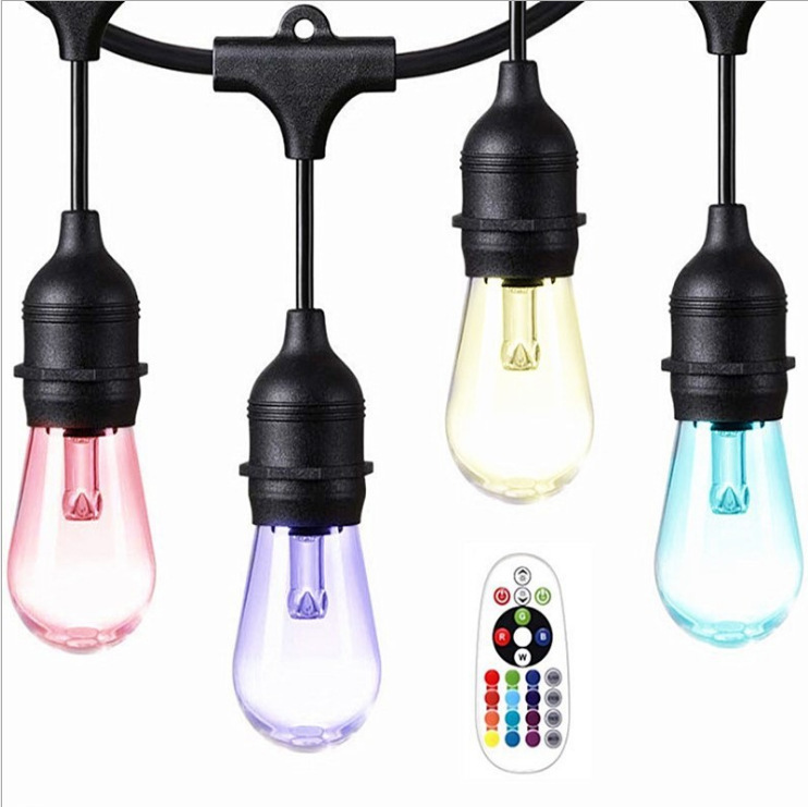 供应E26\E27防水灯带线LED灯串户外防水灯串线LED圣诞节灯串线