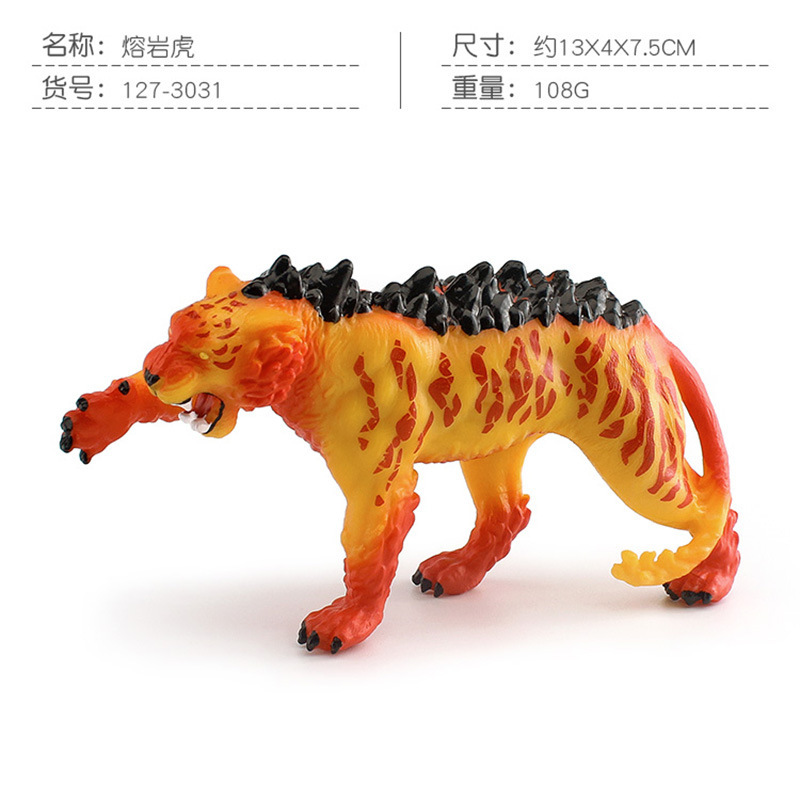 Simulación transfronteriza mitología occidental modelo de bestia marino hombre de nieve de hielo espada diente tigre monstruo hombre lobo decoración juguetes