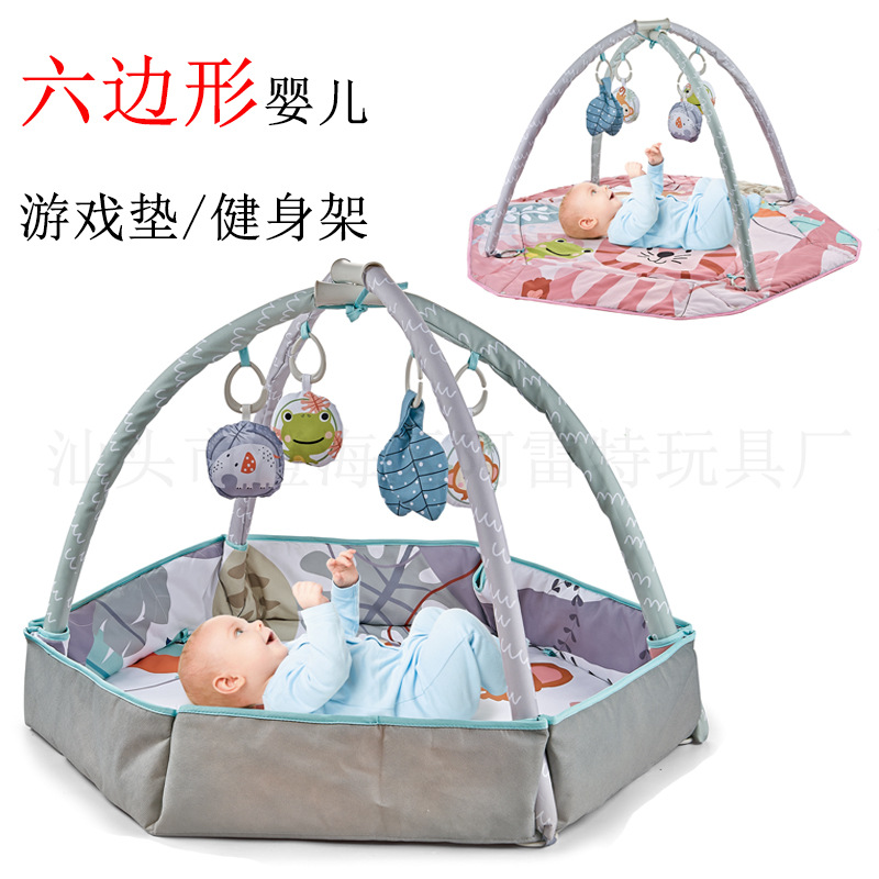 Baby multi-functional three-in-one fitness rack game mat climbing mat hexagonal fence newborn early education puzzle