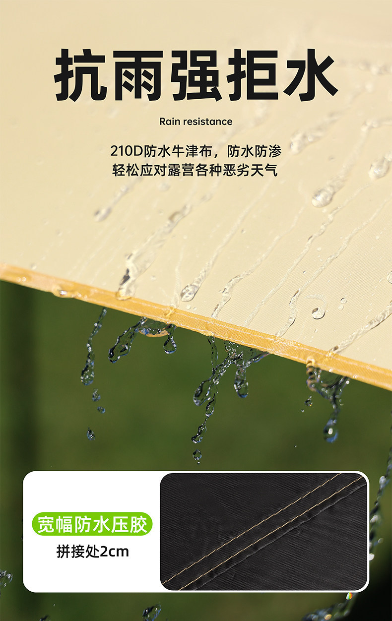 Outdoor Camping Canopy Tent Picnic Octagonal Black Glue-Coated Butterfly-Shaped Canopy Cloth Sunshade Equipment