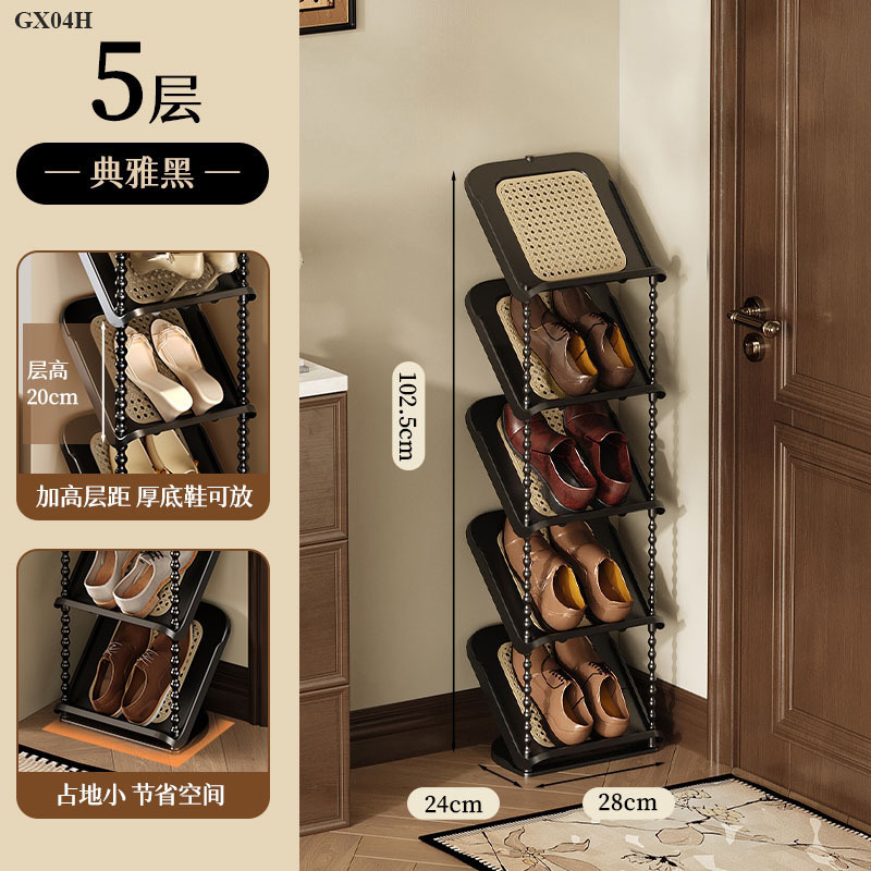 鞋架多层家用入户小窄简易鞋柜宿舍中古风放鞋架2025新款收纳架子|undefined