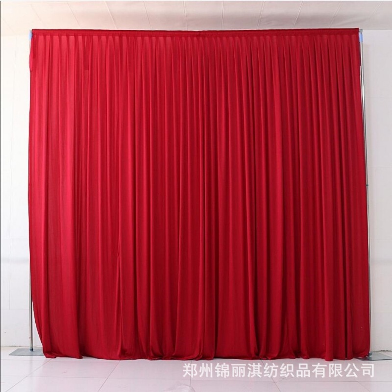 【Milk Silk】Thickened Wedding Backdrop Fabric Polyester Stretch Fabric Wedding Stage Drape Curtain Banquet Decoration