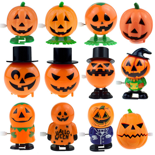 12 Christmas gift sets for children Halloween pumpkin clockwork walking ghost small toys hot sale