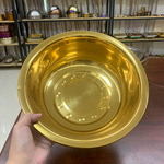 不锈钢金色脸盆加厚大小号面盆洗菜盆食堂打饭盛菜盆洗脸盆批发
