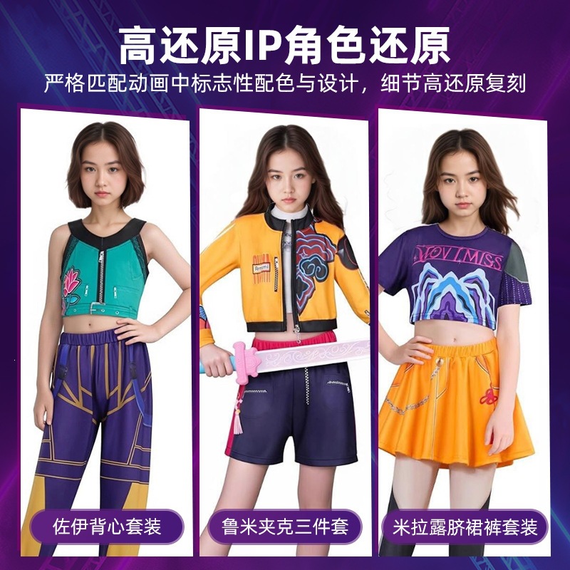 Hunting Demon Girls Group Cosplay Rumi K-Pop Girl Group K-Pop Zoe Mila Female Character Cosplay Costume