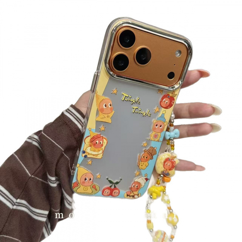 可爱卡通围边星星人链条适用iPhone17promax苹果16手机壳15新款14|undefined
