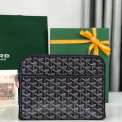 Goyard荔枝纹高档男女大容量便携戈雅洗漱包时尚百搭手拿包腋下包