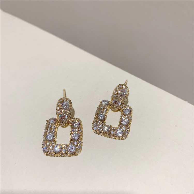 8g Weight No Inlaid Inlay Material Earrings, Ear Studs Classification Wedding, Travel Occasion Alloy Material Geometric Pattern Women'S Gender Plating Design Fashion Style Fashion Geometric Plating Alloy No Inlaid Drop Earrings 8