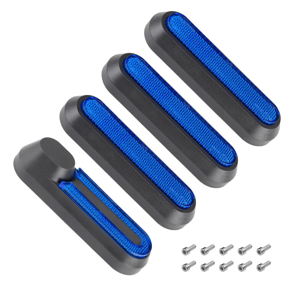M365/Pro//1S Scooter Front Fork Left and Right Decorative Side Cover with Reflective Strip Screw Modification Decorative Accessories