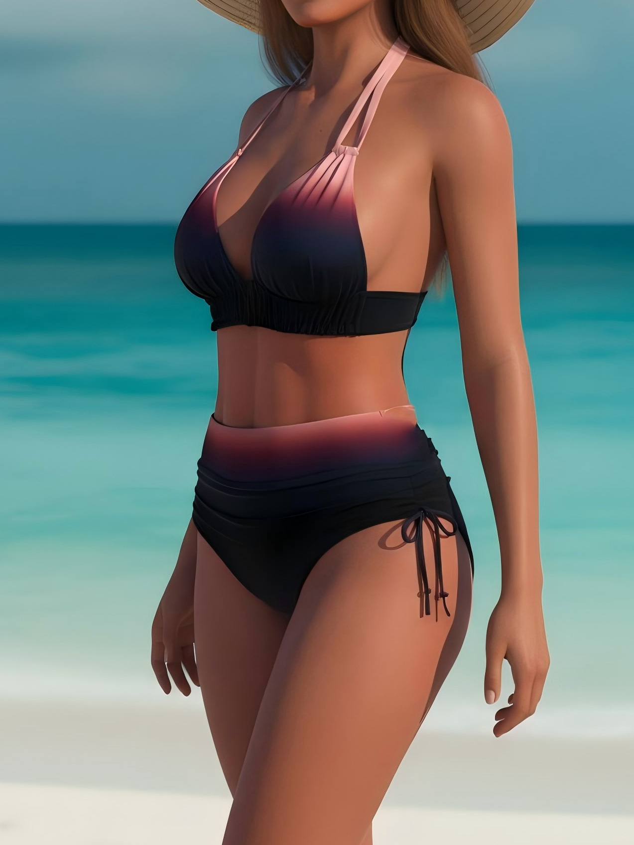 Women's Sexy Gradient Bikini Set Two Piece Swimwear For Women_voghion.com