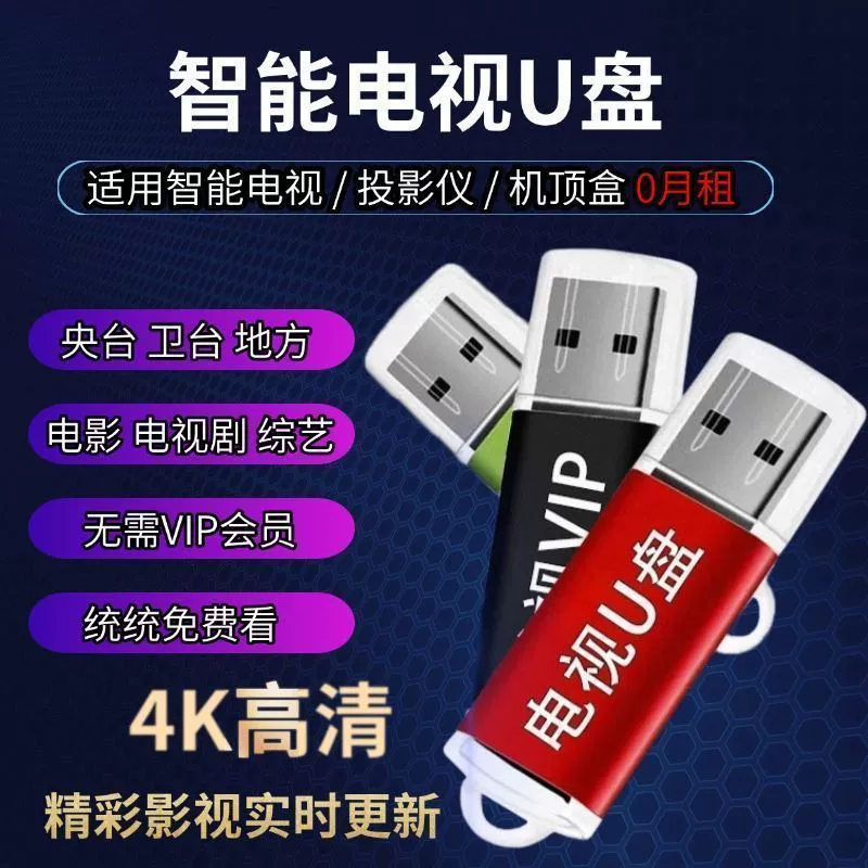 USB флеш-накопитель, универсальный для смарт-ТВ, планшета, проектора